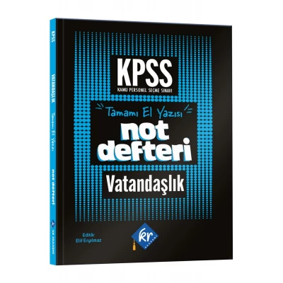 2026 Önlisans - Lise KPSS Vatandaşlık Konu Anlatımlı Not Defteri KR Akademi Yayınları	