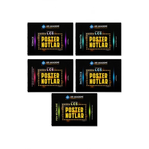 2026 LGS Poster Notlar Seti (5'li) KR Akademi Yayınları