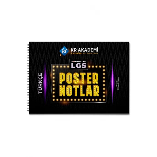 LGS Türkçe Poster Notları KR Akademi Yayınları