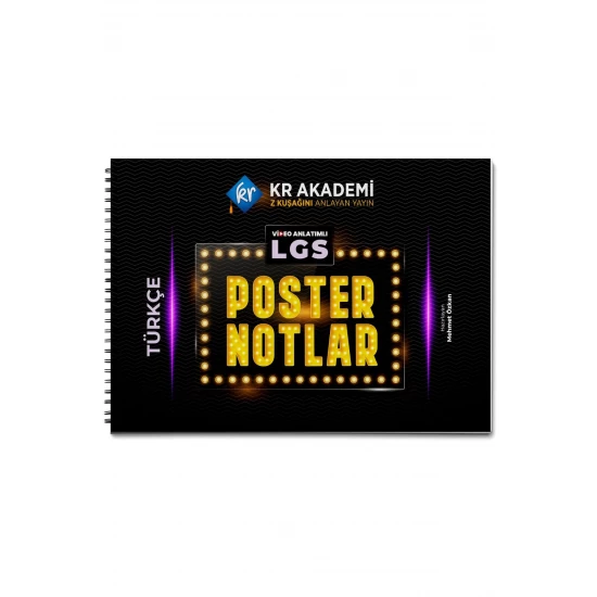 LGS Türkçe Poster Notları KR Akademi Yayınları