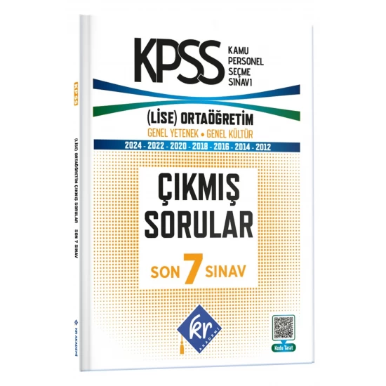 2026 KPSS Genel Yetenek Genel Kültür Lise - Ortaöğretim ÖSYM Çıkmış Soru Tıpkı Basım Son 7 Yıl Video Çözümlü Kitapçıkları KR Akademi Yayınları 2026 KPSS Genel Yetenek Genel Kültür Lise - Ortaöğretim ÖSYM Çıkmış Soru Tıpkı Basım Son 7 Yıl Video Çözümlü Kitapçıkları KR Akademi Yayınları