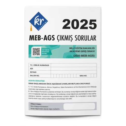 2025 MEB-AGS Tıpkı Basım Kitapçığı KR Akademi Yayınları