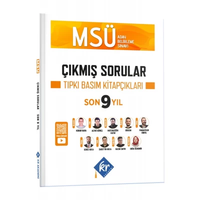 MSÜ Çıkmış Sorular Son 9 Yıl Tıpkı Basım Kitapçıkları KR Akademi Yayınları