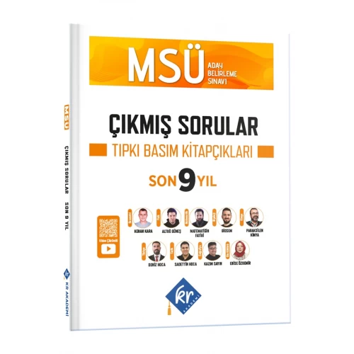 MSÜ Çıkmış Sorular Son 9 Yıl Tıpkı Basım Kitapçıkları KR Akademi Yayınları