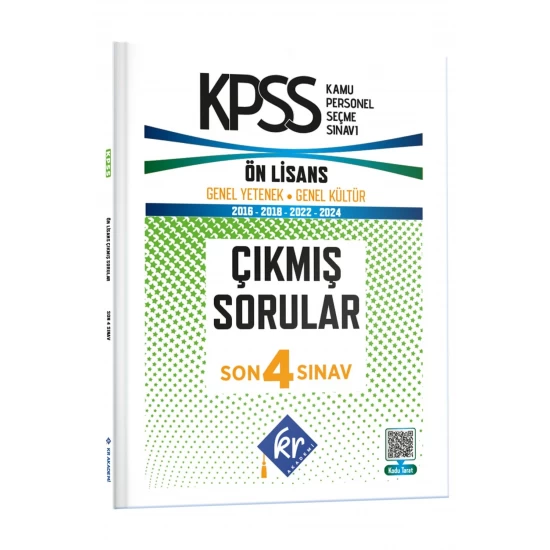 KPSS Genel Yetenek Genel Kültür Ön Lisans Son 4 Sınav Çıkmış Sorular KR Akademi Yayınları