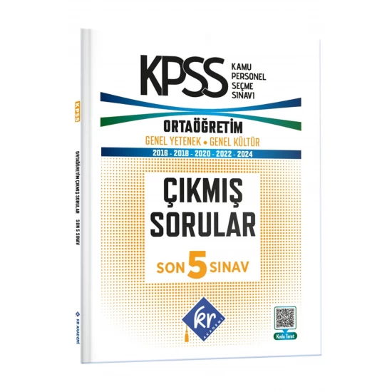 KPSS Genel Yetenek Genel Kültür Ortaöğretim Son 5 Sınav Çıkmış Sorular KR Akademi Yayınları