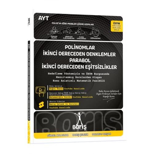 Barış Yayınları Polinomlar İkinci Dereceden Denklemler Parabol İkinci Dereceden Eşitsizlikler Matematik Fasikülleri