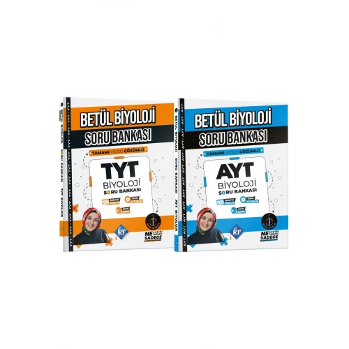 Betül Biyoloji TYT - AYT Biyoloji Video Çözümlü Soru Bankası Seti