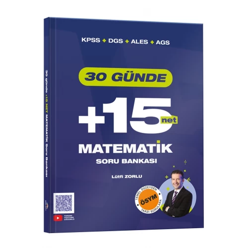 KPSS DGS ALES AGS 30 Günde Matematik +15 Net Soru Bankası Zorlu Eğitim