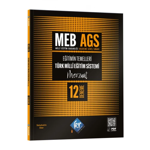 MEB AGS Eğitimin Temelleri ve Türk Milli Eğitim Sistemi Mevzuat 12 Deneme KR Akademi Yayınları