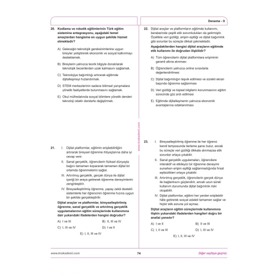 MEB AGS Eğitimin Temelleri ve Türk Milli Eğitim Sistemi Mevzuat 12 Deneme KR Akademi Yayınları