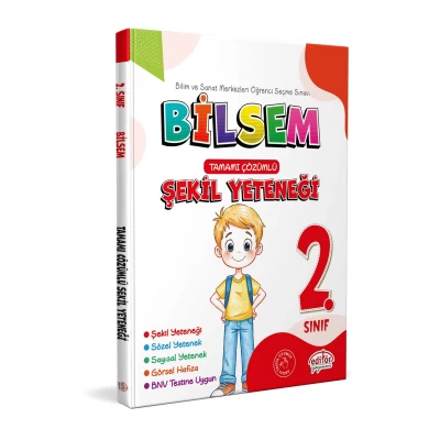 2. Sınıf Bilsem Hazırlık Şekil Yeteneği Tamamı Çözümlü Editör Yayınları