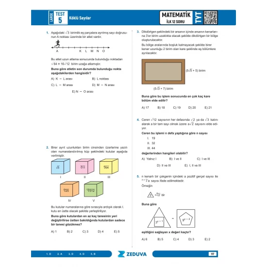 Zeduva Yayınları SML Matematik TYT Matematik İlk 12 Soru Bankası