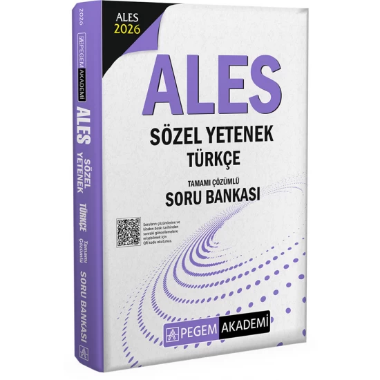 2026 ALES Sözel Yetenek Türkçe Tamamı Çözümlü Soru Bankası Pegem Akademi