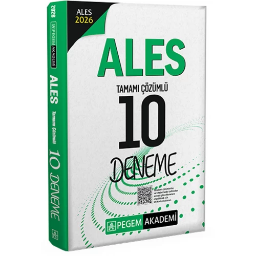 2026 ALES Tamamı Çözümlü 10 Deneme Pegem Akademi