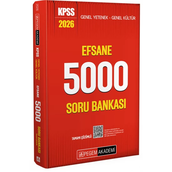 2026 KPSS Genel Yetenek Genel Kültür Efsane 5000 Tamamı Çözümlü Soru Bankası Pegem Akademi