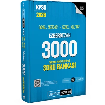 2026 KPSS Genel Yetenek Genel Kültür Ezberbozan 3000 Tamamı Video Çözümlü Soru Bankası Pegem Akademi 2026 KPSS Genel Yetenek Genel Kültür Ezberbozan 3000 Tamamı Video Çözümlü Soru Bankası Pegem Akademi