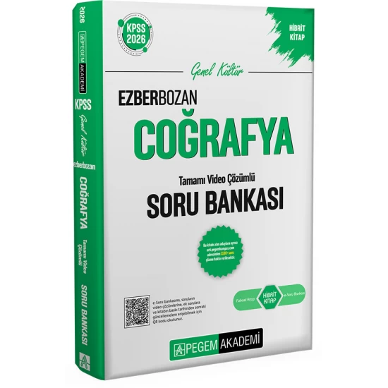 2026 KPSS Genel Kültür Ezberbozan Coğrafya Tamamı Video Çözümlü Soru Bankası Pegem Akademi