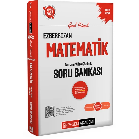 2026 KPSS Genel Yetenek Ezberbozan Matematik Tamamı Video Çözümlü Soru Bankası Pegem Akademi