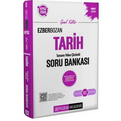 2026 KPSS Genel Kültür Ezberbozan Tarih Tamamı Video Çözümlü Soru Bankası Pegem Akademi