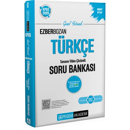 2026 KPSS Genel Yetenek Ezberbozan Türkçe Tamamı Video Çözümlü Soru Bankası Pegem Akademi