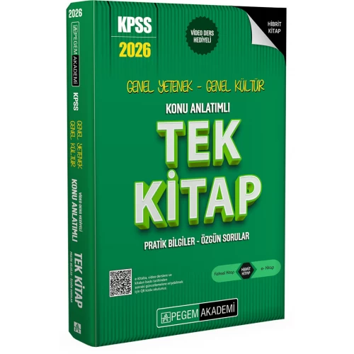 2026 KPSS Genel Yetenek Genel Kültür Konu Anlatımlı Tek Kitap Pegem Akademi