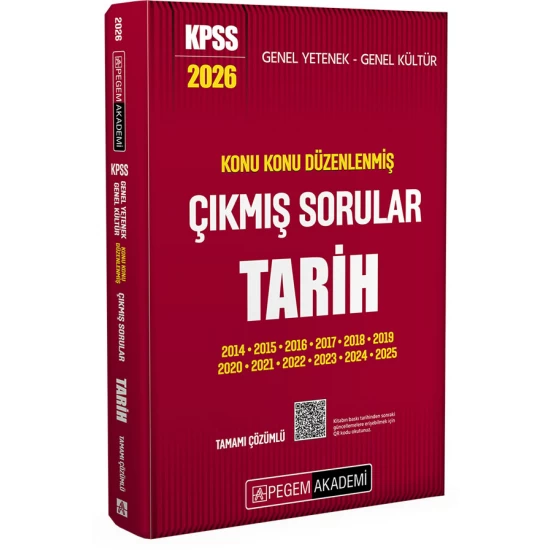 2026 KPSS Genel Yetenek Genel Kültür Konu Konu Düzenlenmiş Tamamı Çözümlü Çıkmış Sorular Tarih Pegem Akademi