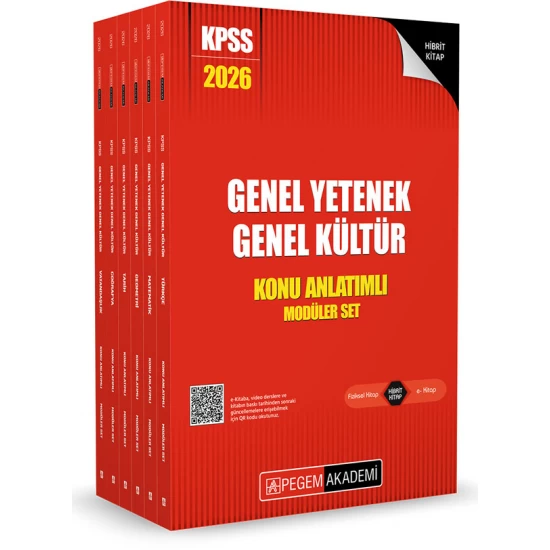 Pegem Akademi 2026 KPSS Genel Yetenek Genel Kültür Konu Anlatımlı Modüler Set