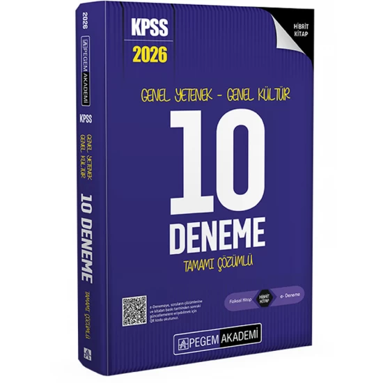 2026 KPSS Genel Yetenek Genel Kültür Tamamı Çözümlü 10 Deneme Pegem Akademi