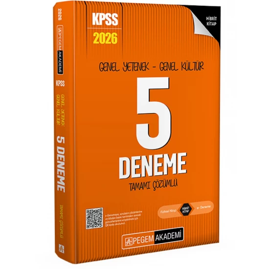 2026 KPSS Genel Yetenek Genel Kültür Tamamı Çözümlü 5 Deneme Pegem Akademi
