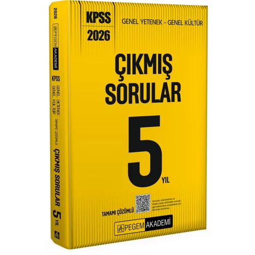 2026 KPSS Genel Yetenek Genel Kültür Tamamı Çözümlü Çıkmış Sorular Son 5 Yıl Pegem Akademi 2026 KPSS Genel Yetenek Genel Kültür Tamamı Çözümlü Çıkmış Sorular Son 5 Yıl Pegem Akademi