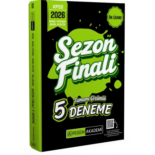 2026 KPSS Ön Lisans Genel Yetenek Genel Kültür Sezon Finali Tamamı Çözümlü 5 Deneme Pegem Akademi