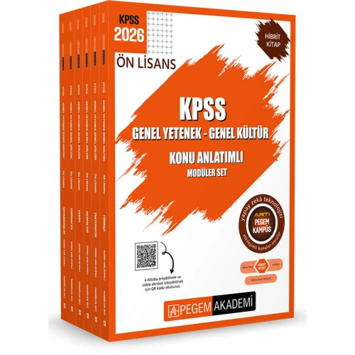 Pegem Akademi 2026 KPSS Ön Lisans Konu Anlatımlı Modüler Set Genel Yetenek Genel Kültür (6 Kitap)