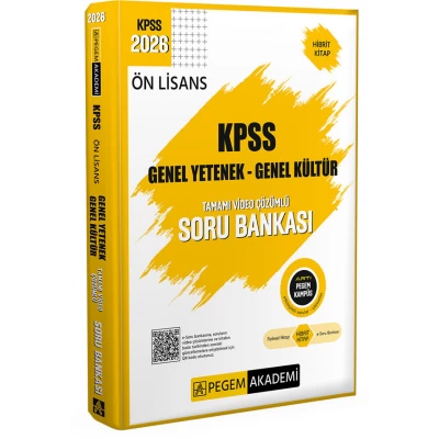 2026 KPSS Ön Lisans Genel Yetenek Genel Kültür Tamamı Video Çözümlü Soru Bankası Pegem Akademi