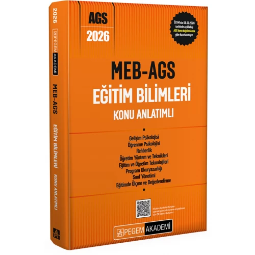 2026 MEB AGS Eğitim Bilimleri Konu Anlatımlı Pegem Akademi