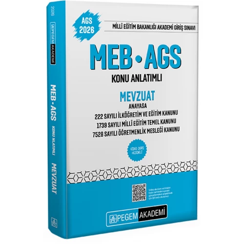 2026 MEB AGS Konu Anlatımlı Mevzuat Pegem Akademi