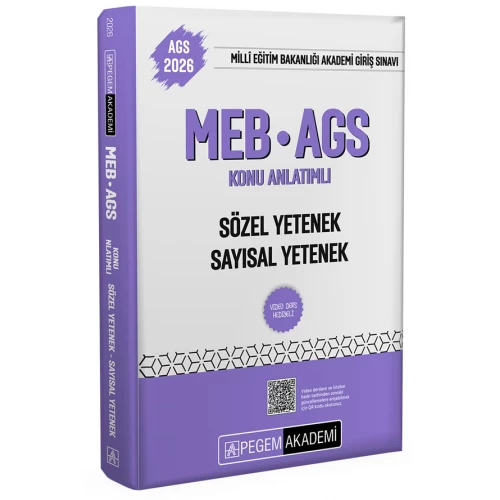 2026 MEB-AGS Konu Anlatımlı Sözel Yetenek Sayısal Yetenek Pegem Akademi