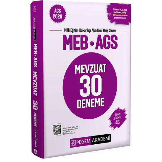 2026 MEB AGS Mevzuat 30 Deneme Tamamı Çözümlü Pegem Akademi
