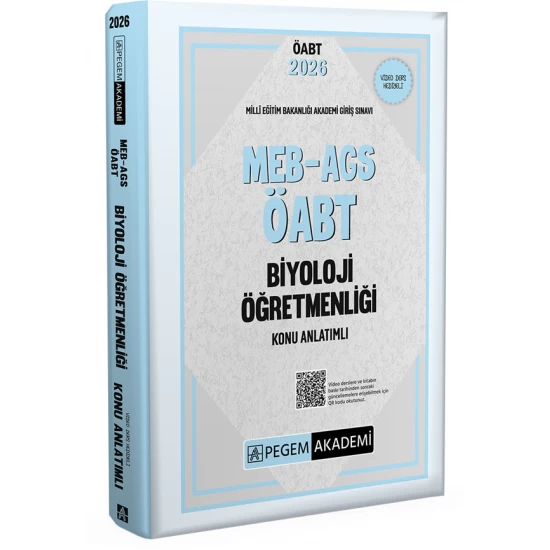 2026 MEB AGS ÖABT Biyoloji Öğretmenliği Konu Anlatımlı Pegem Akademi