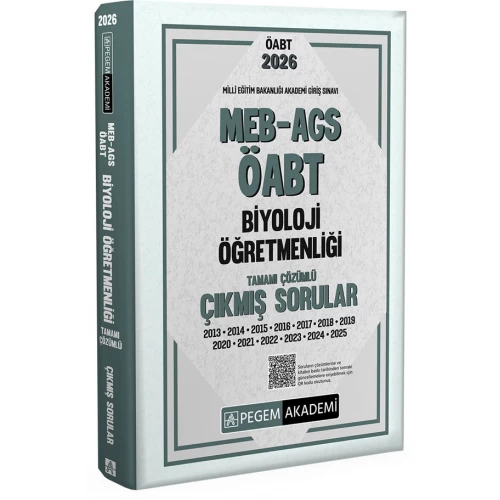 2026 MEB AGS ÖABT Biyoloji Öğretmenliği Tamamı Çözümlü Çıkmış Sorular Pegem Akademi 2026 MEB AGS ÖABT Biyoloji Öğretmenliği Tamamı Çözümlü Çıkmış Sorular Pegem Akademi