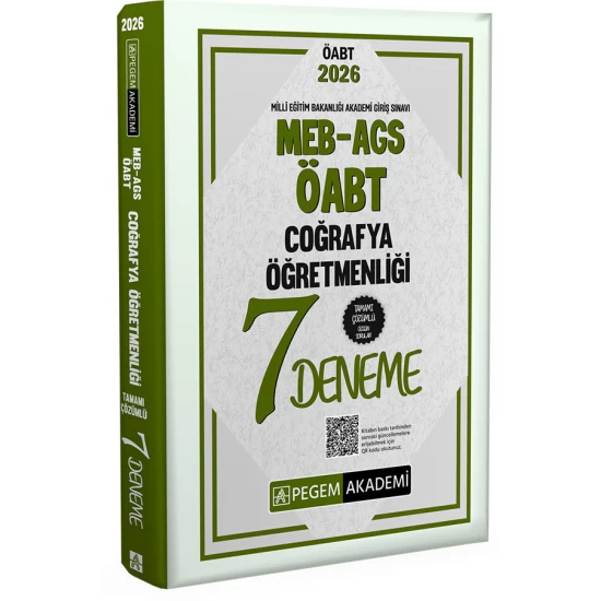 2026 MEB AGS ÖABT Coğrafya Öğretmenliği Tamamı Çözümlü 7 Deneme Pegem Akademi