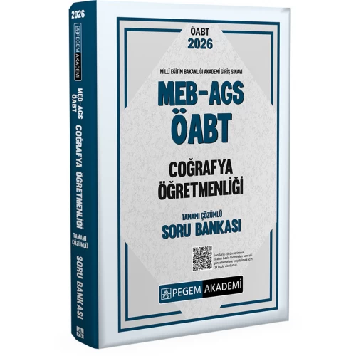 2026 MEB AGS ÖABT Coğrafya Öğretmenliği Tamamı Çözümlü Soru Bankası Pegem Akademi