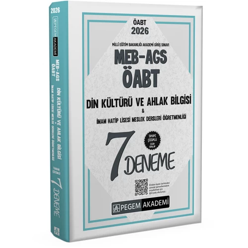 2026 MEB AGS ÖABT Din Kültürü Ve Ahlak Bilgisi İmam Hatip Lisesi Meslek Dersleri Öğretmenliği Tamamı Çözümlü 7 Deneme Pegem Akademi