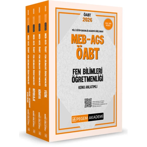 2026 MEB AGS ÖABT Fen Bilimleri Öğretmenliği Konu Anlatımlı Modüler Set (4 Kitap) Pegem Akademi