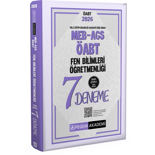 2026 MEB AGS ÖABT Fen Bilimleri Öğretmenliği Tamamı Çözümlü 7 Deneme Pegem Akademi