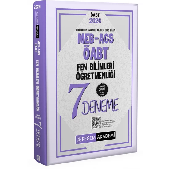 2026 MEB AGS ÖABT Fen Bilimleri Öğretmenliği Tamamı Çözümlü 7 Deneme Pegem Akademi