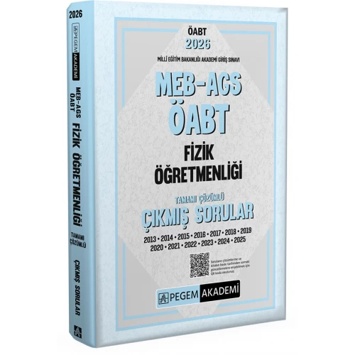 2026 MEB AGS ÖABT Fizik Öğretmenliği Tamamı Çözümlü Çıkmış Sorular Pegem Akademi