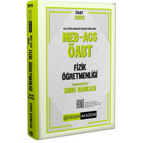 2026 MEB AGS ÖABT Fizik Öğretmenliği Tamamı Çözümlü Soru Bankası Pegem Akademi