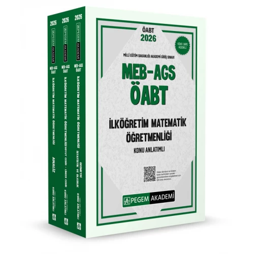 2026 MEB AGS ÖABT İlköğretim Matematik Konu Anlatımlı (3 Kitap) Pegem Akademi