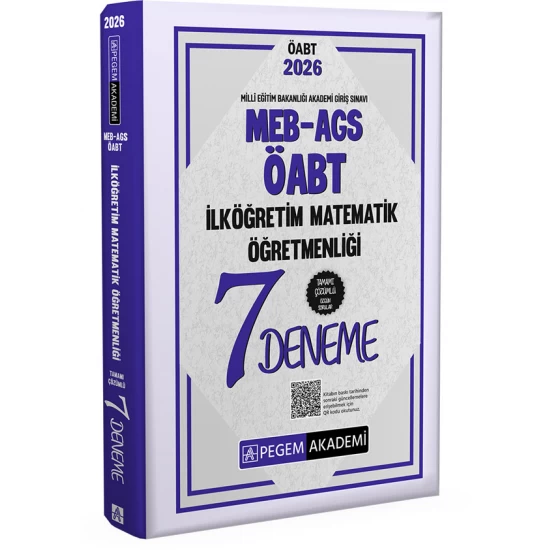 2026 MEB AGS ÖABT İlköğretim Matematik Öğretmenliği Tamamı Çözümlü 7 Deneme Pegem Akademi